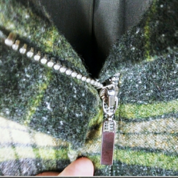 Norton Mcnaughton Wool Blend Jacket Green Plaid 12 - Picture 4 of 8